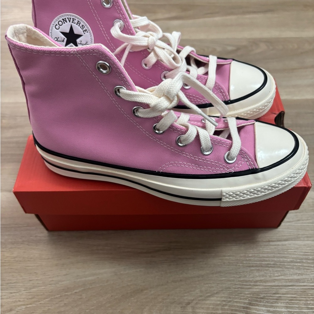 Converse Classic High Tops Sneakers in Amber Pink - Picture 4 of 9